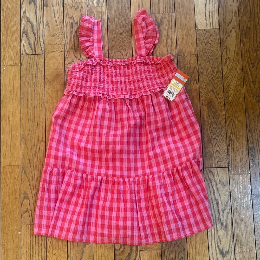 Cat & Jack Pink Gingham Smocked Sundress